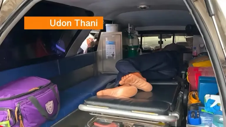 Om door een ringetje te halen: man in Noordoost‑Thailand met spoed naar ziekenhuis gebracht.