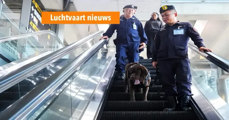 AOT Thailand zet drugshonden in voor steekproefsgewijze controles op verdovende middelen in bagage op luchthaven Suvarnabhumi.