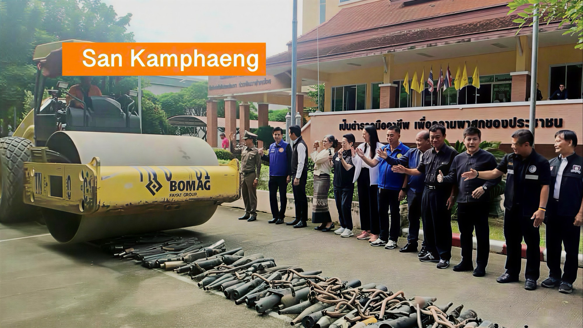 Politie in Noord-Thailand walst 366 uitlaten zo plat als een baht, en laat daarmee weten de straatracers strenger aan te pakken.