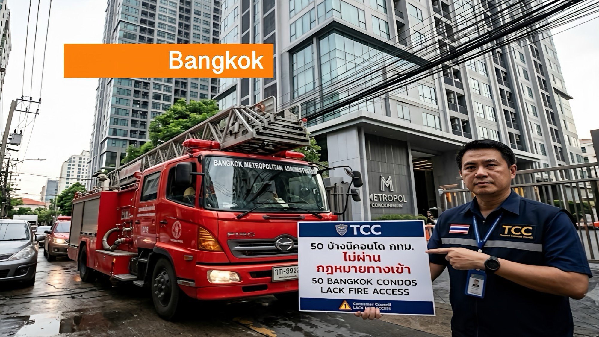 Minstens vijftig appartementsgebouwen in Bangkok voldoen niet aan de brandveiligheidsvoorschriften.