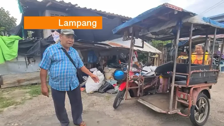 Bikkelhard leven aan de rivier in Noord-Thailand; bejaard echtpaar in Lampang geweigerd voor sociale bijstand vanwege bezit van ‘meerdere voertuigen’.