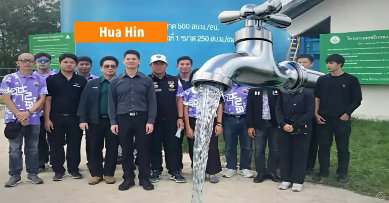 Geen paniek in Hua Hin, als wij de burgemeester mogen geloven blijft het water daar uit de kraan stromen.
