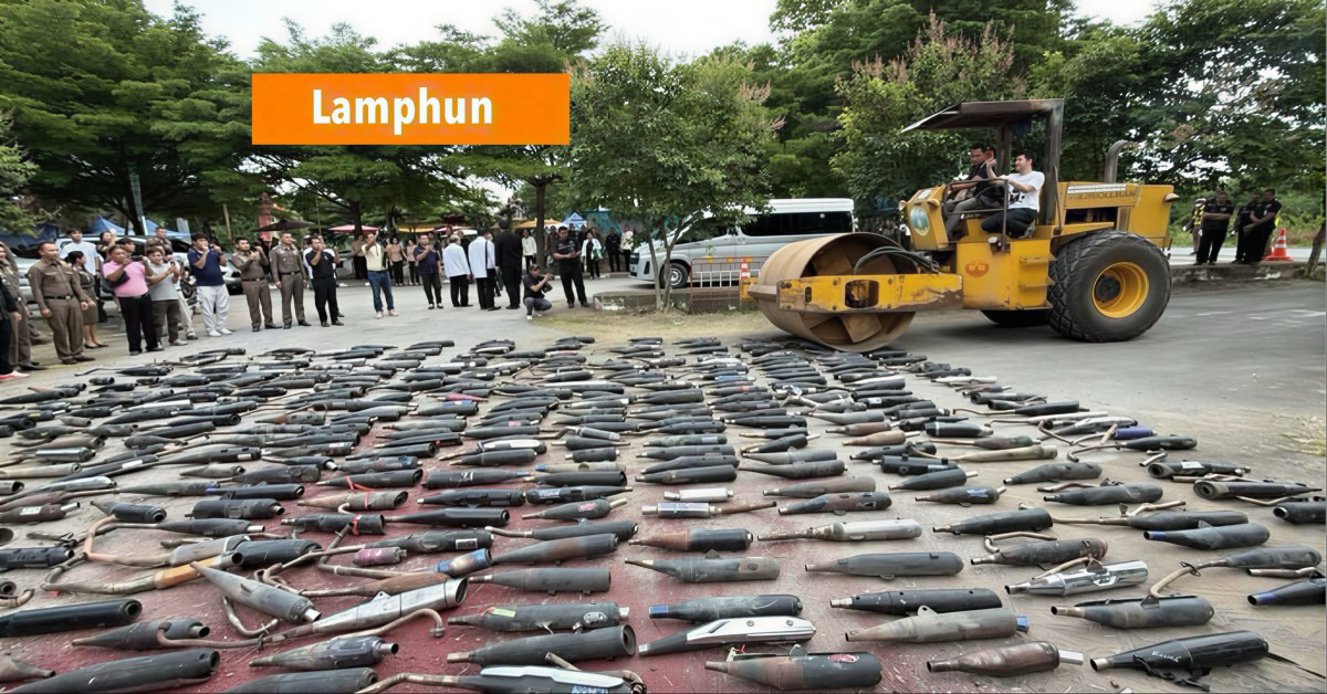 De politie in Noord-Thailand pakt door en brengt de rust terug in de provincie Lamphun.