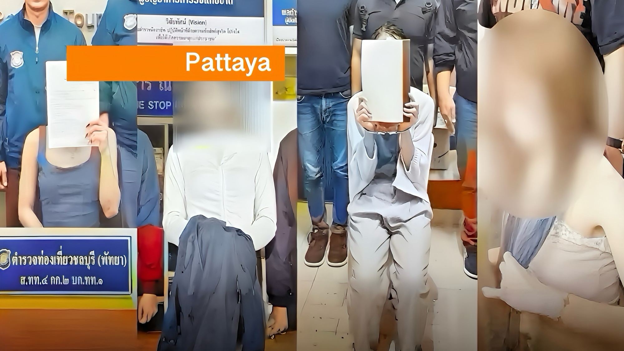 Vier kathoey’s in Pattaya opgepakt voor het beroven van Australische toerist.