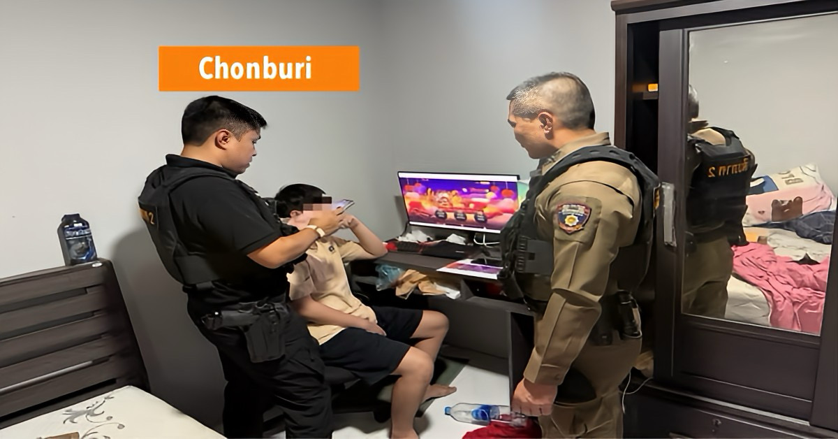 Cyberpolitie rolt in Oost-Thailand op een zolder van een woonhuis opererend gokimperium op.