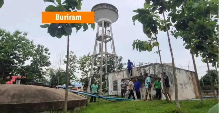 Bewoners in Noordoost-Thailand protesteren tegen overdracht van het dorpswater systeem.