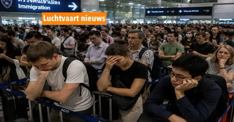 De toeristen die op vliegveld Suvarnabhumi in Thailand moeten soms 2–3 uur geduld uitoefenen bij de immigratiedienst.