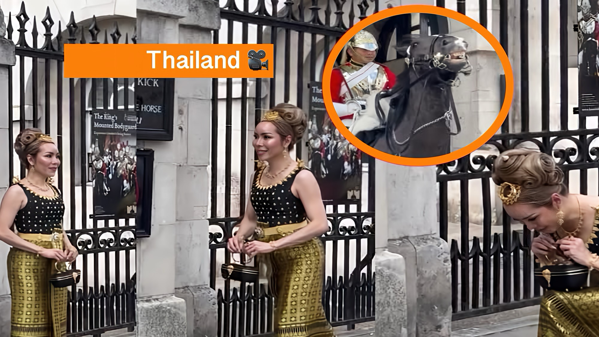 🎥 | Thaise toeriste verovert internet met keurige buiging voor King’s Guard in Londen.
