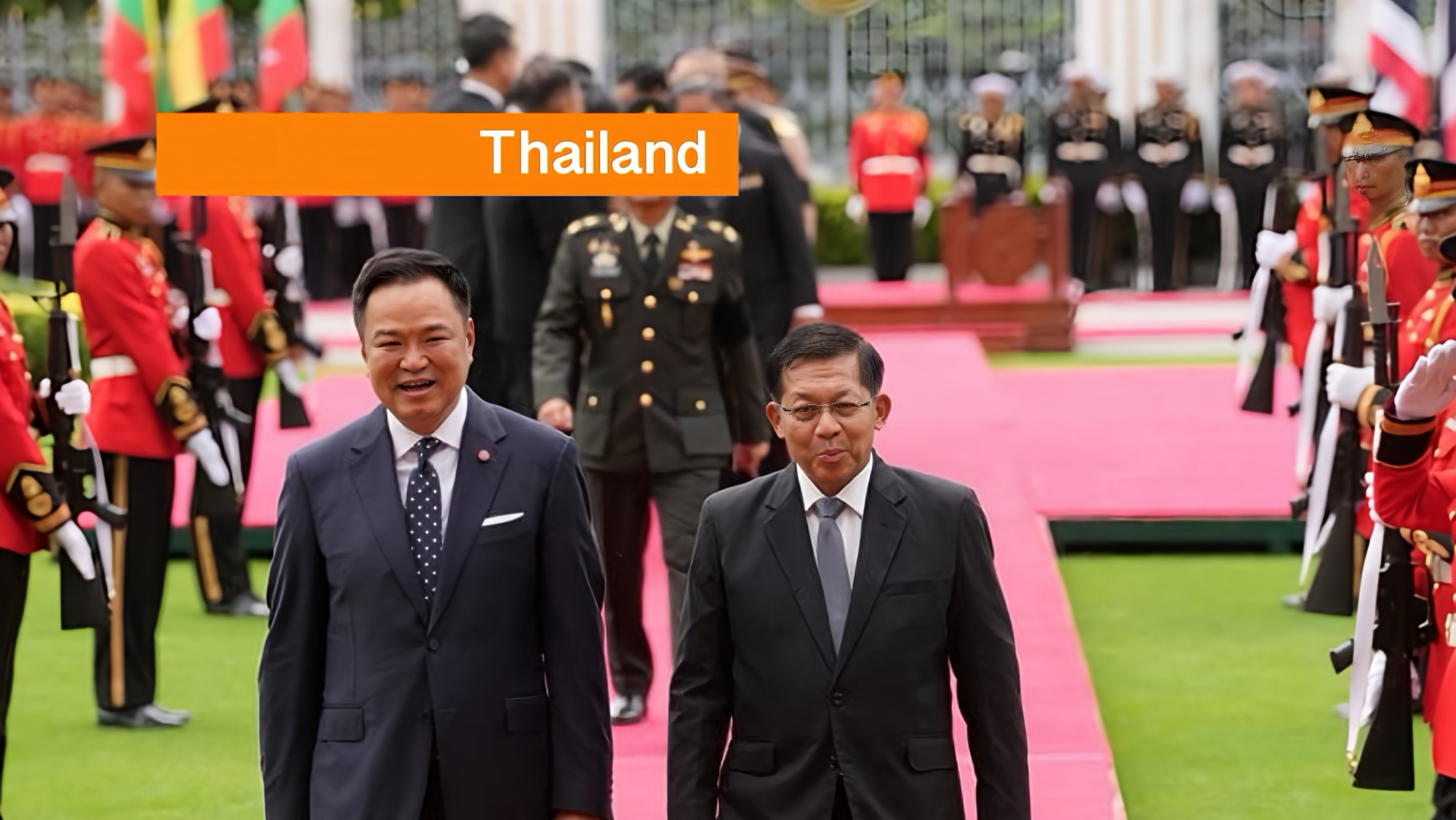 Generaal Min Aung Hlaing van Myanmar zoekt internationale ademruimte tijdens beladen bezoek aan Thailand.