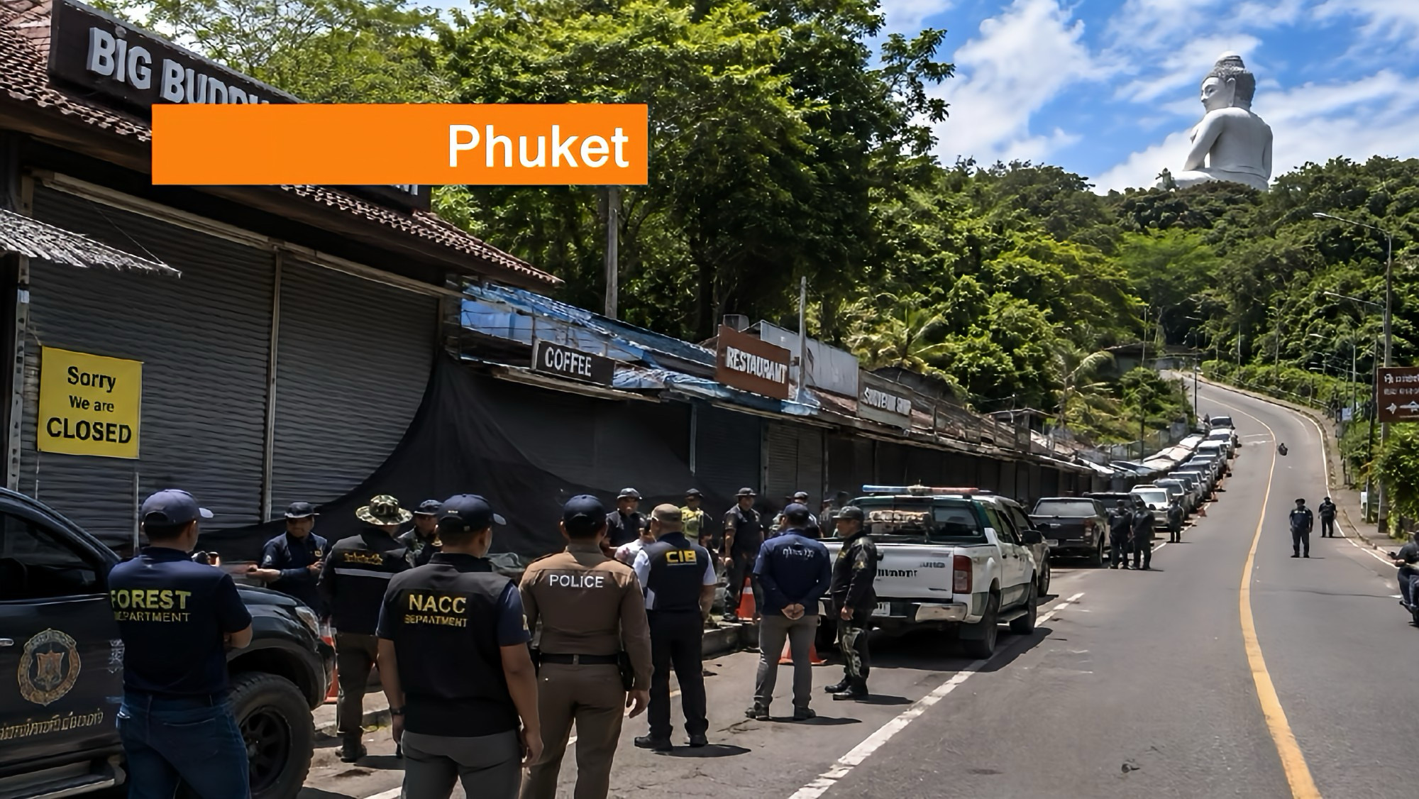 Tientallen winkels in Zuid‑Thailand waren vandaag gesloten nadat informatie over een overheidscontrole op vermeende illegale bebouwing was uitgelekt.