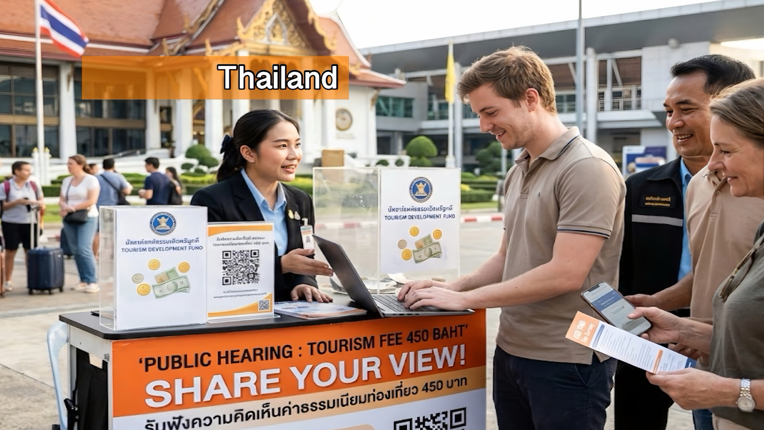 Thailand start online consultatie over voorgenomen toeristenheffing van 450 baht?