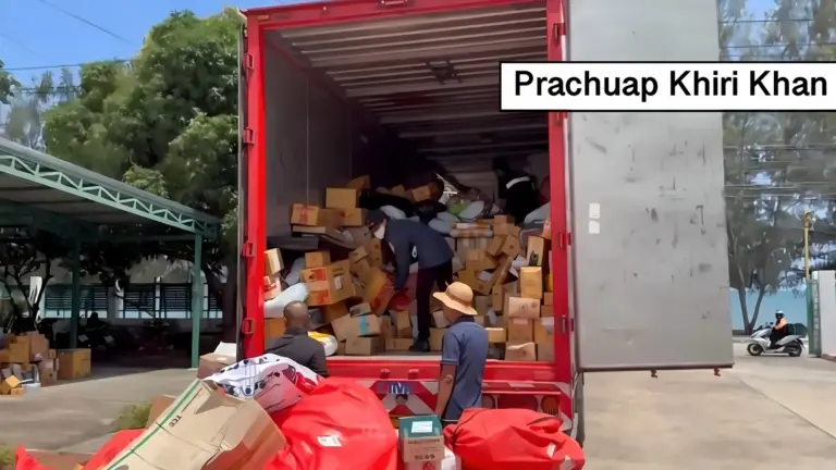 Douane verijdelt in Centraal-Thailand een smokkeloperatie, waarbij miljoenen baht aan illegale goederen zijn onderschept.