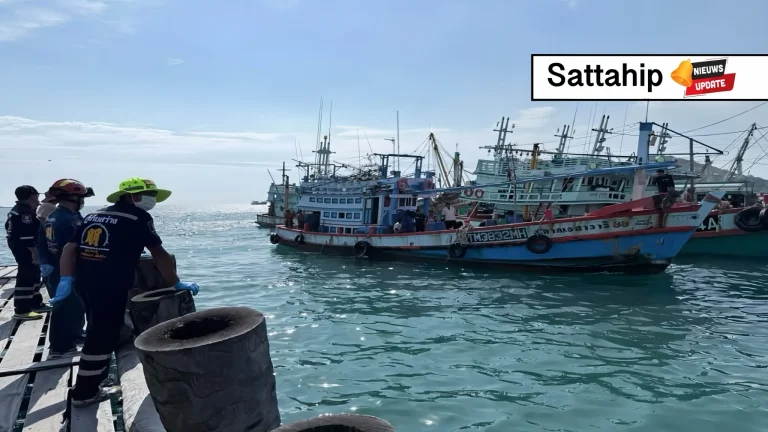 UPDATE | De Thaise media melden dat na het zinken van het vissersschip S. Kanjanawari 888 in Oost-Thailand nog vijf bemanningsleden vermist zijn.