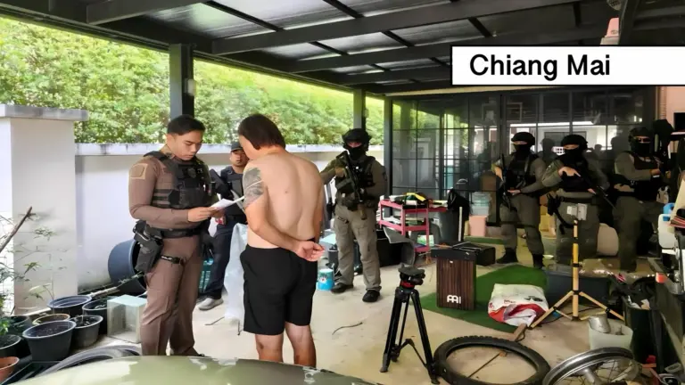 Politie slaat toe in Noorden van Thailand en rolt een illegale wapenhandel op.