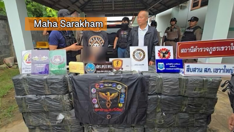 26-jarige Thaise man bij zijn huis in Noordoost-Thailand opgepakt met vijf miljoen “feestpilletjes” in zijn pick-up.