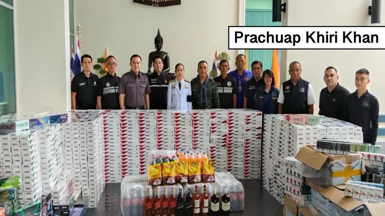Duizenden dozen onbelaste sigaretten in Centraal-Thailand in beslag genomen.
