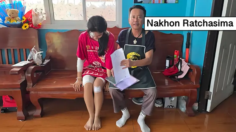Vader in Noordoost-Thailand dringt aan op overheidsmaatregelen na ernstige hondenaanval op zijn dochter.