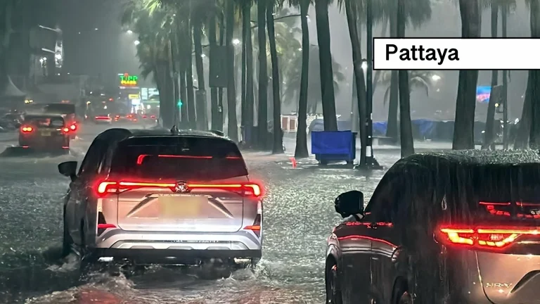 Pattaya krijgt te maken met zijn ergste nachtmerrie nu de stortregens aanhouden.
